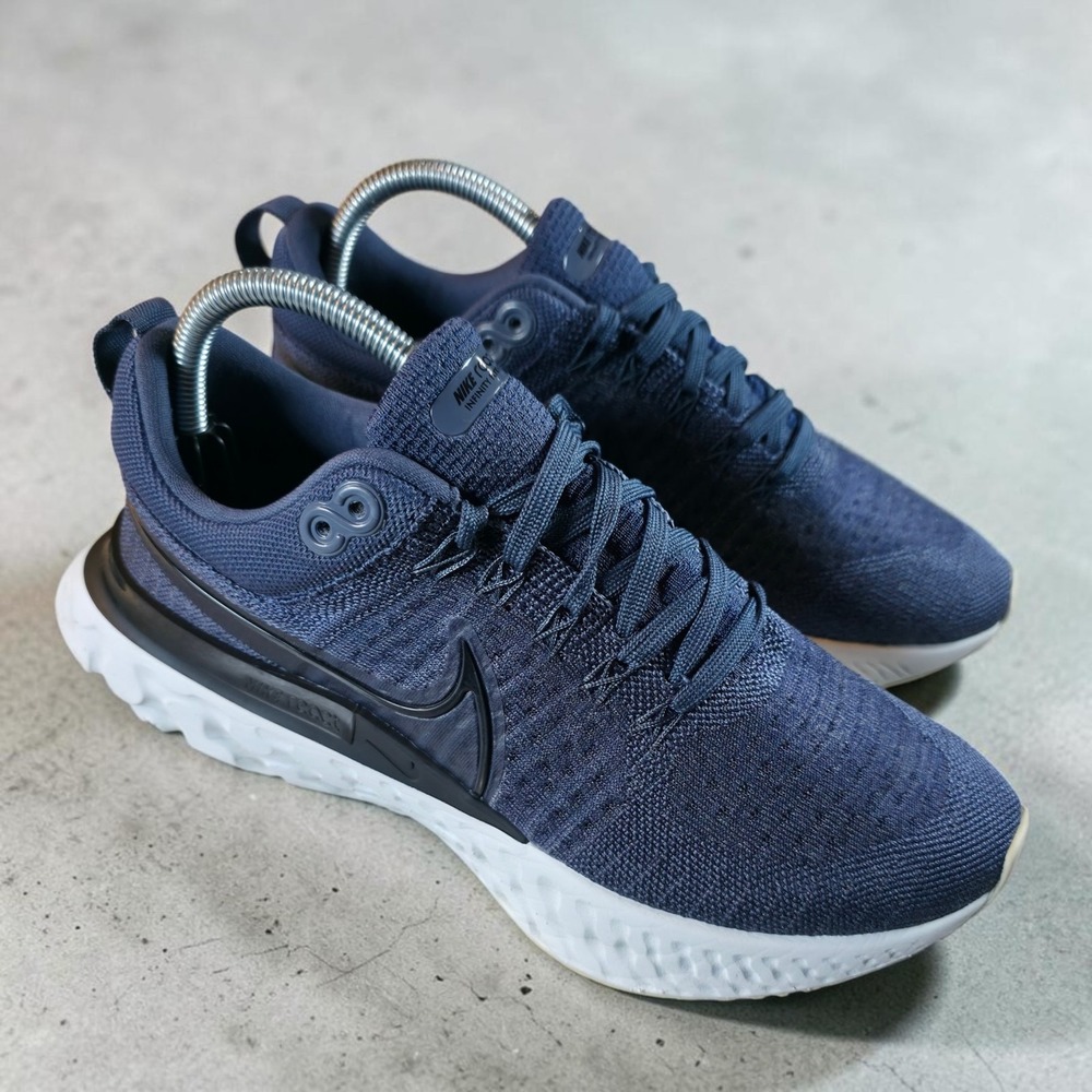 Nike React Infinity Fly knit Men's 8 Blue Running Athletic Shoes CT2357-401